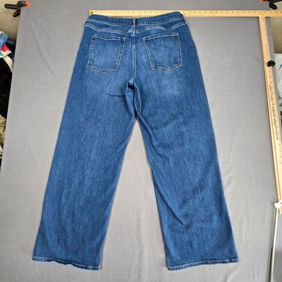 Old Navy Womens High-Rise Wow Wide Leg Jeans Size 14 Blue Denim - Picture 5 of 5